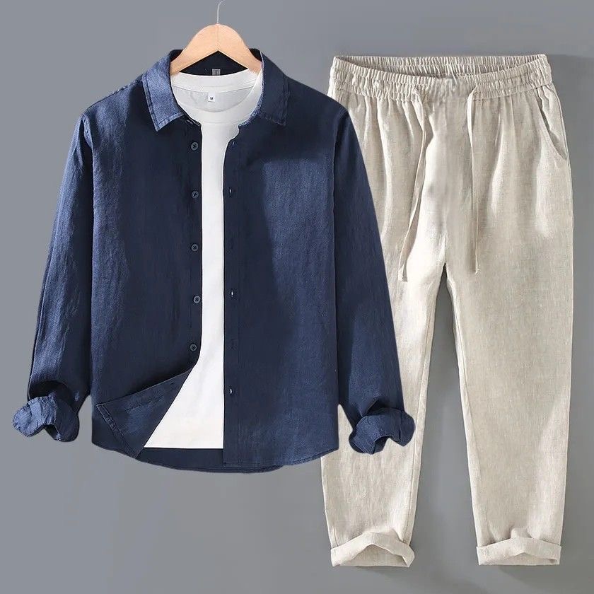 Linen Shirt Breathable - Hoogwaardig puur linnen katoen linnen casual