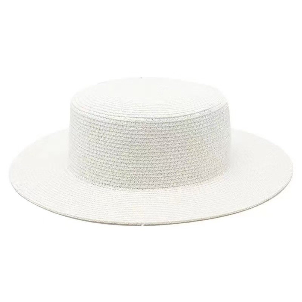 Bucket Hat Straw - Modieuze strohoed met brede rand, handgeweven