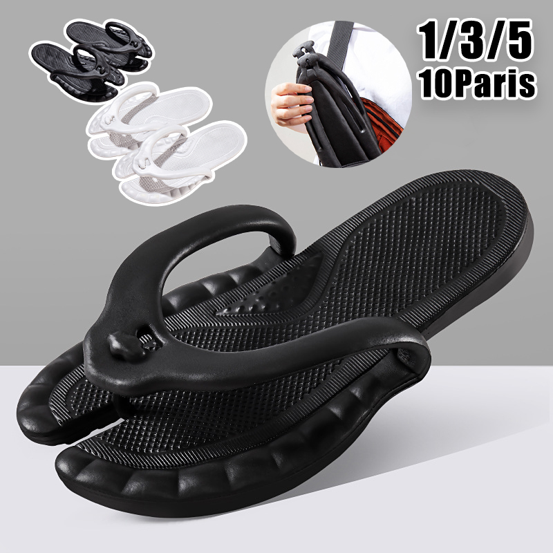 Compacte reisslippers Dames He - Flip Flop Leather Men recensie en prijs