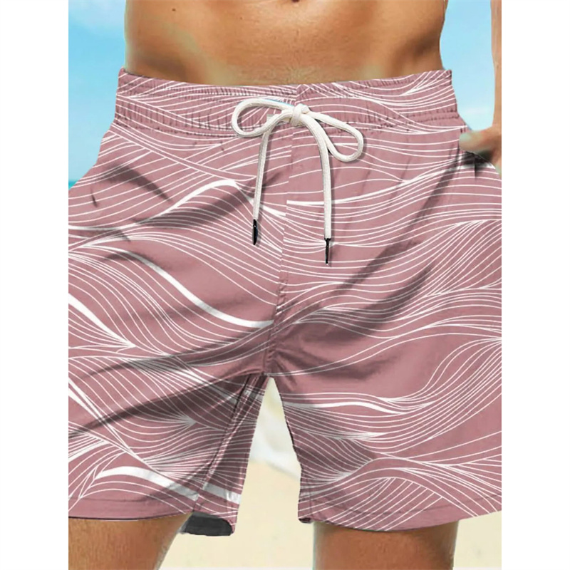 Gebogen gestreepte grafische z - Swim Trunk Quick Dry recensie en prijs