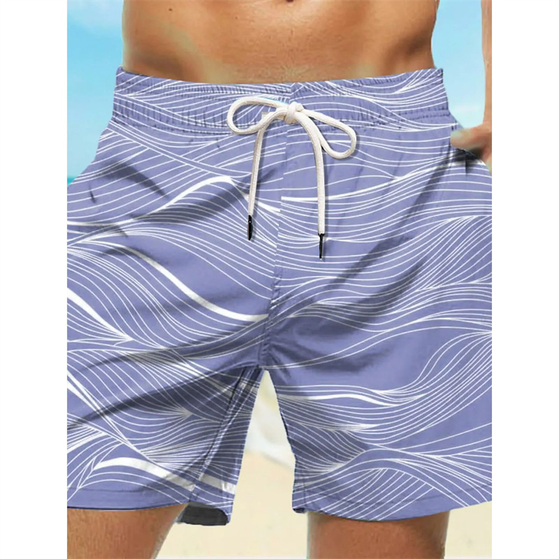 Gebogen gestreepte grafische z - Swim Trunk Quick Dry recensie en prijs