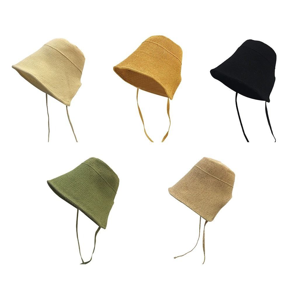 Grote brede rand linnen stroho - Bucket Hat Straw recensie en prijs