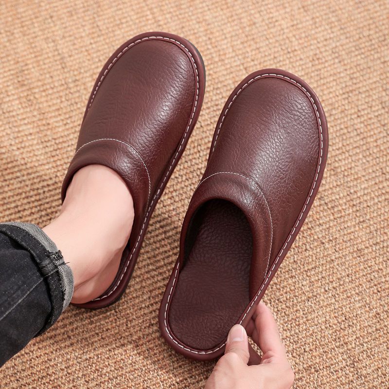 Huispantoffels van leer voor h - Flip Flop Leather Men recensie en prijs